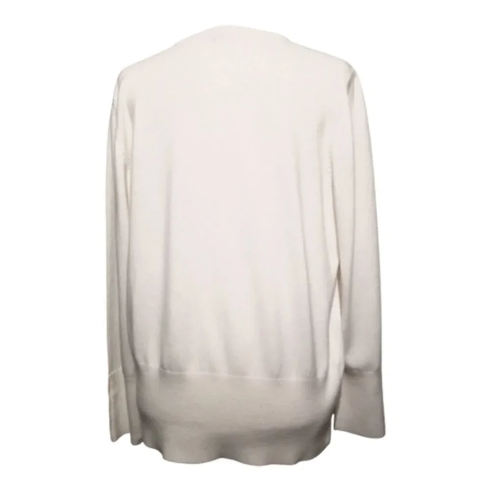 JM Collection Knit Sweater Off White Ivory Long Sleeve Size XL